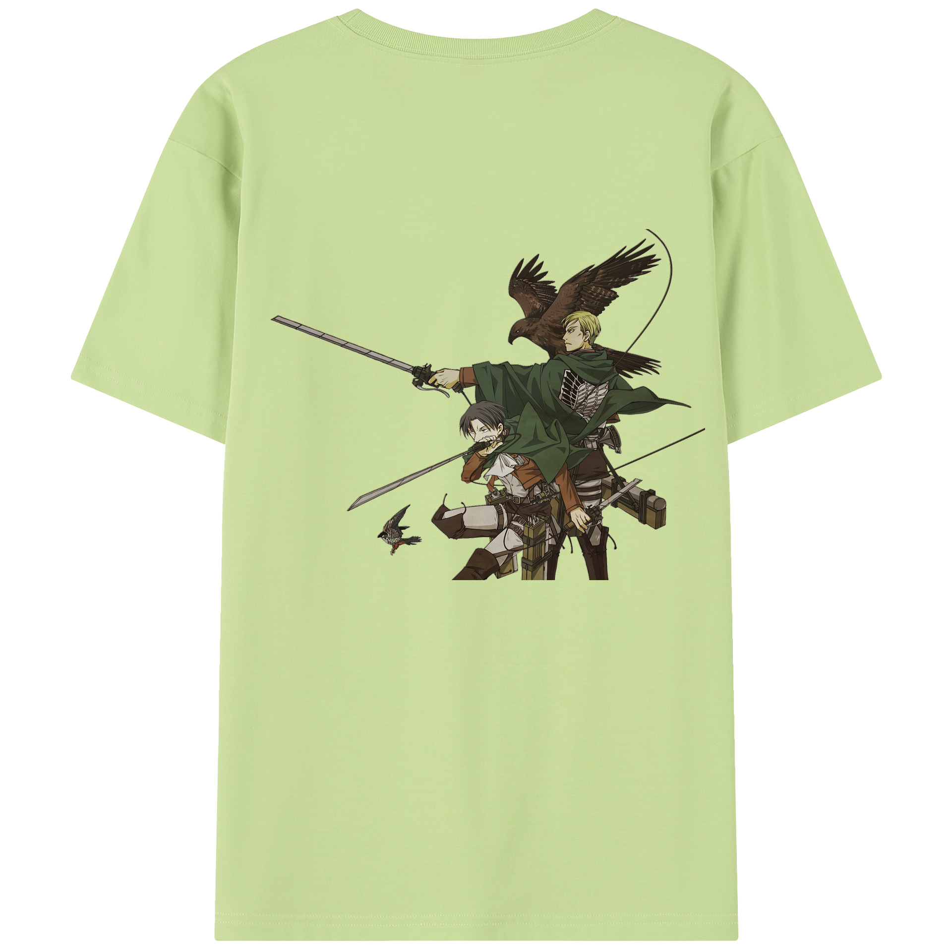 （画像用） 進撃の巨人 Attack on Titan 綿100％半袖Tシャツ（背面プリント）